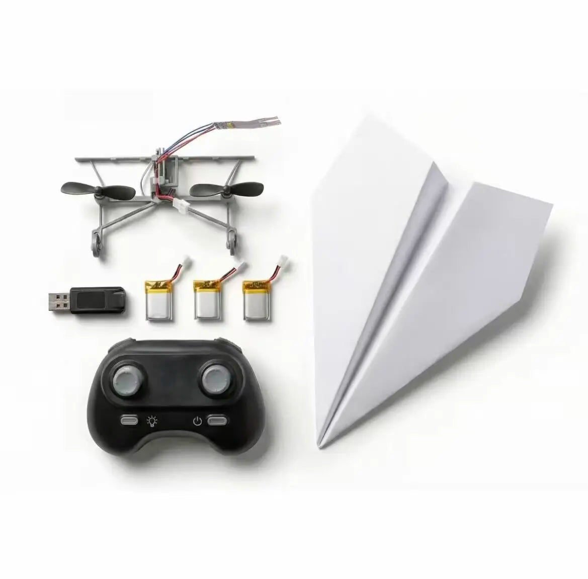Remote Control Model Airplane DIY Model Airplane Paper STEAM Teaching Aids Outdoor with Handle