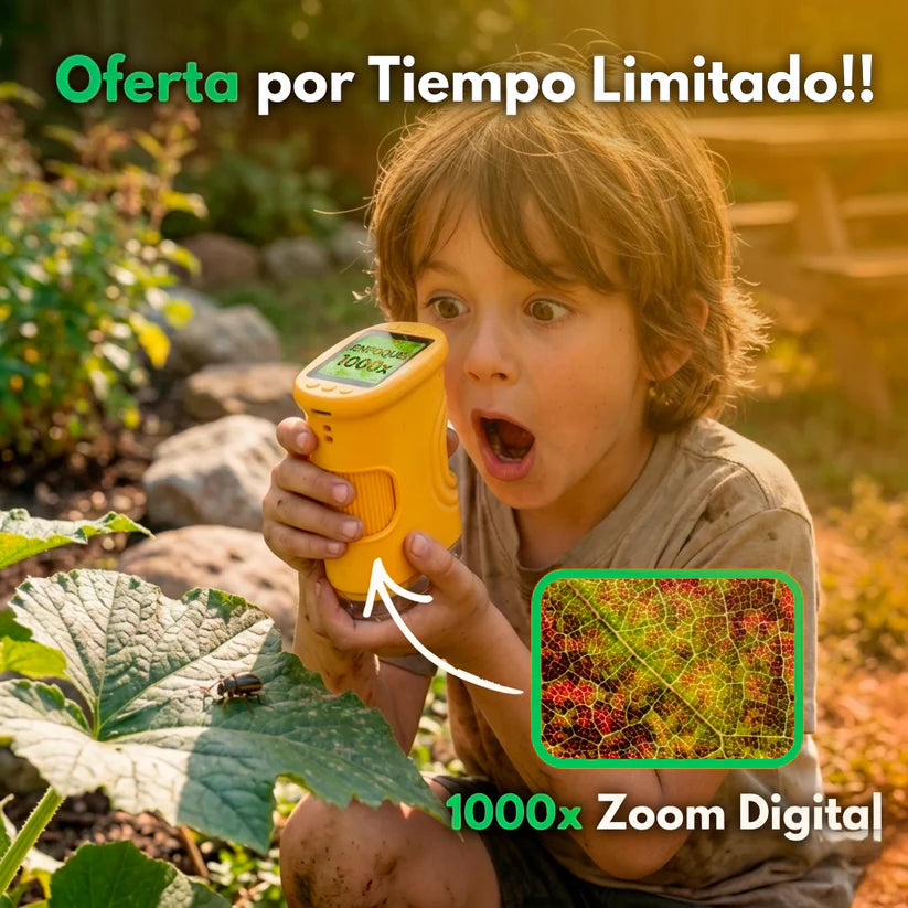Microscopio digital portátil de 1000X  aumentos para niños con pantalla IPS de 2 pulgadas, juguetes para exteriores, microscopio de bolsillo recargable, juguete educativo para niños y niñas de 4 a  12 años, color Amarillo, Blanco, Morado, Rosa.