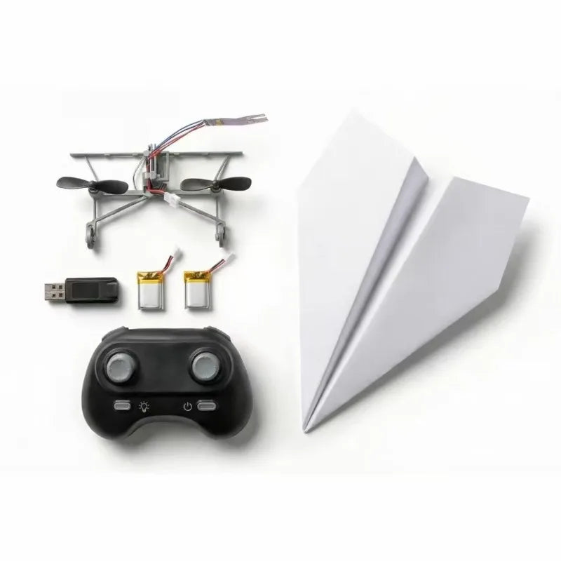 Remote Control Model Airplane DIY Model Airplane Paper STEAM Teaching Aids Outdoor with Handle