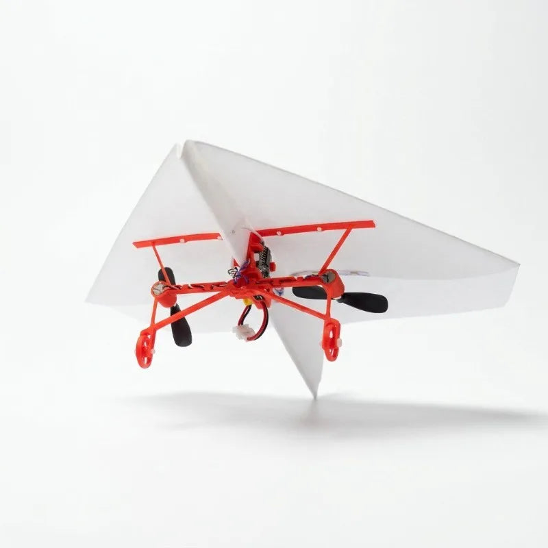 Remote Control Model Airplane DIY Model Airplane Paper STEAM Teaching Aids Outdoor with Handle