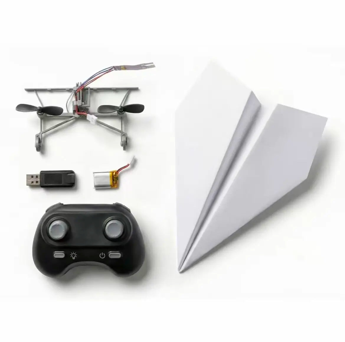 Remote Control Model Airplane DIY Model Airplane Paper STEAM Teaching Aids Outdoor with Handle