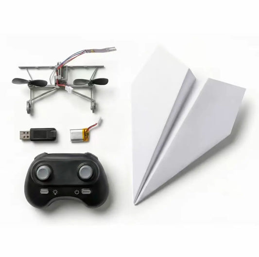 Remote Control Model Airplane DIY Model Airplane Paper STEAM Teaching Aids Outdoor with Handle