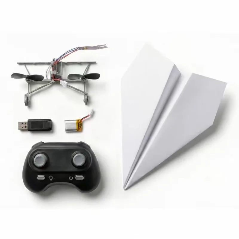 Remote Control Model Airplane DIY Model Airplane Paper STEAM Teaching Aids Outdoor with Handle