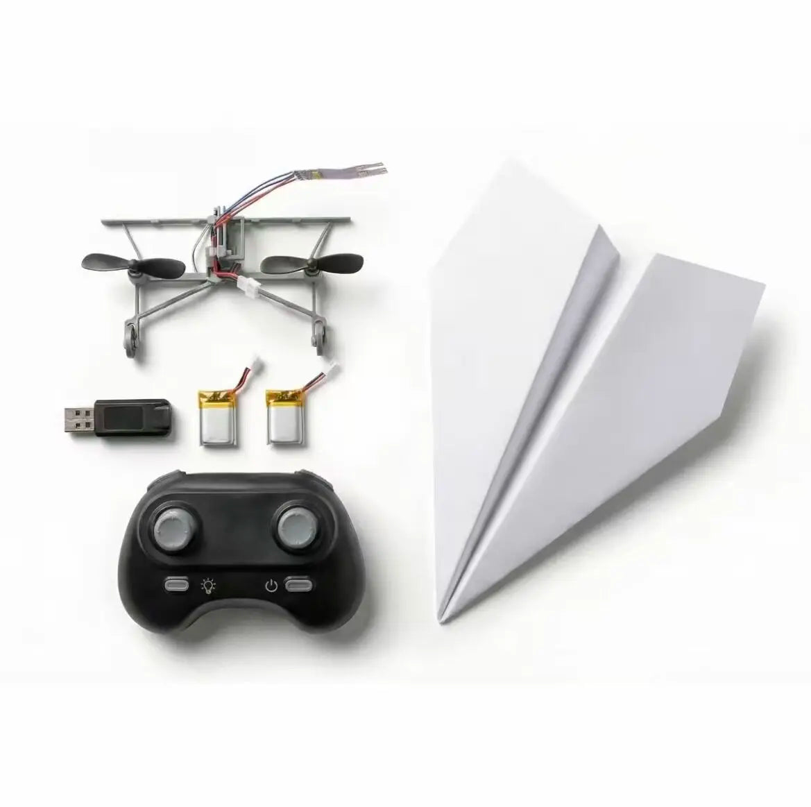 Remote Control Model Airplane DIY Model Airplane Paper STEAM Teaching Aids Outdoor with Handle